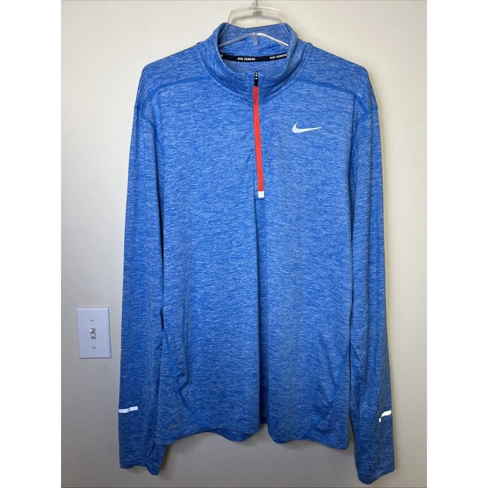Nike Running Dri-FIT Element Men's L Blue 1/2 Zip Pullover 904946-435
